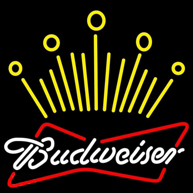 Budweiser Crown Beer Sign Neon Skilt