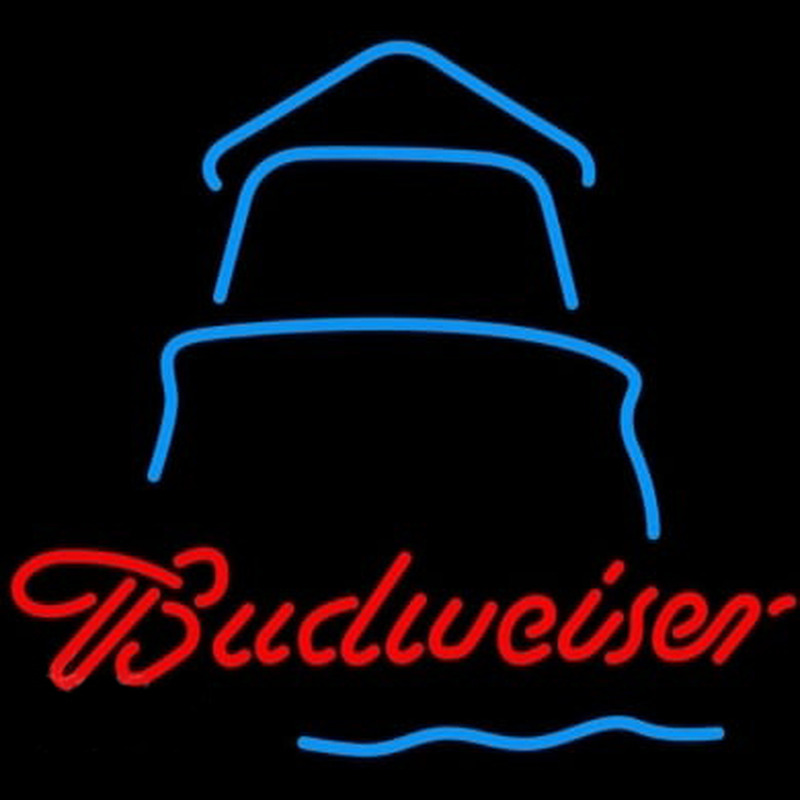 Budweiser Day Lighthouse Neon Skilt