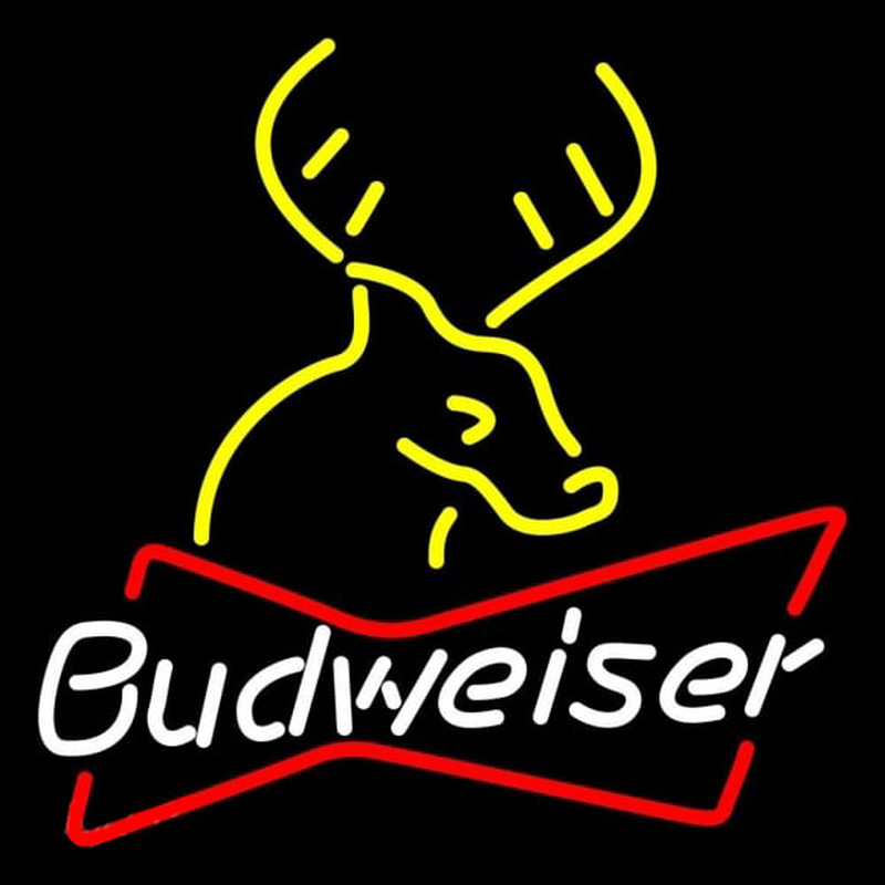Budweiser Deer 24 24 Beer Sign Neon Skilt