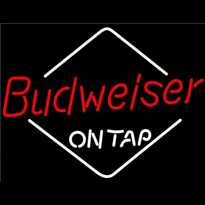 Budweiser Diamond On Tap Beer Sign Neon Skilt