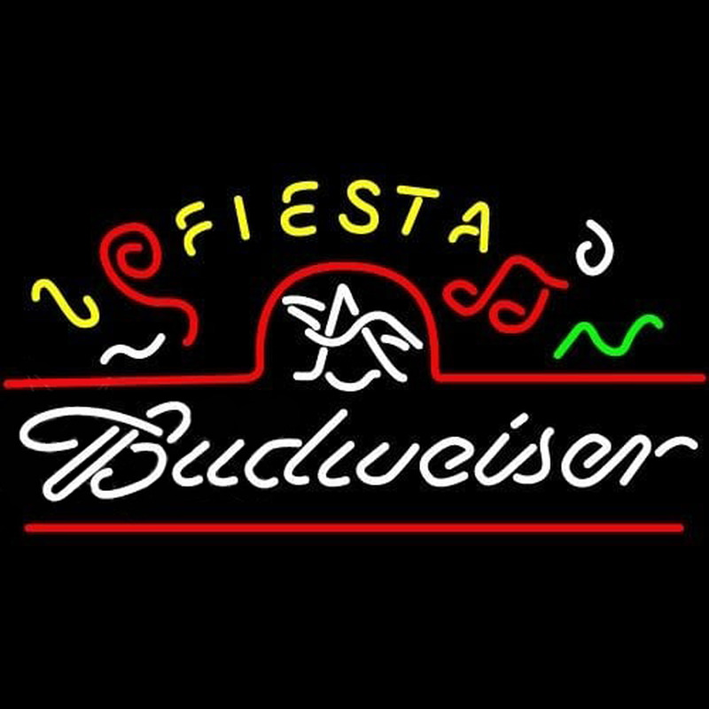 Budweiser Fiesta Marquee Beer Sign Neon Skilt