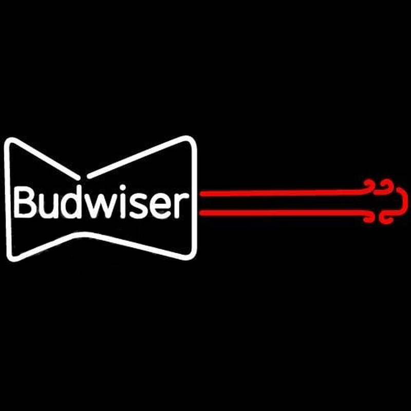 Budweiser Guitar Beer Sign Neon Skilt