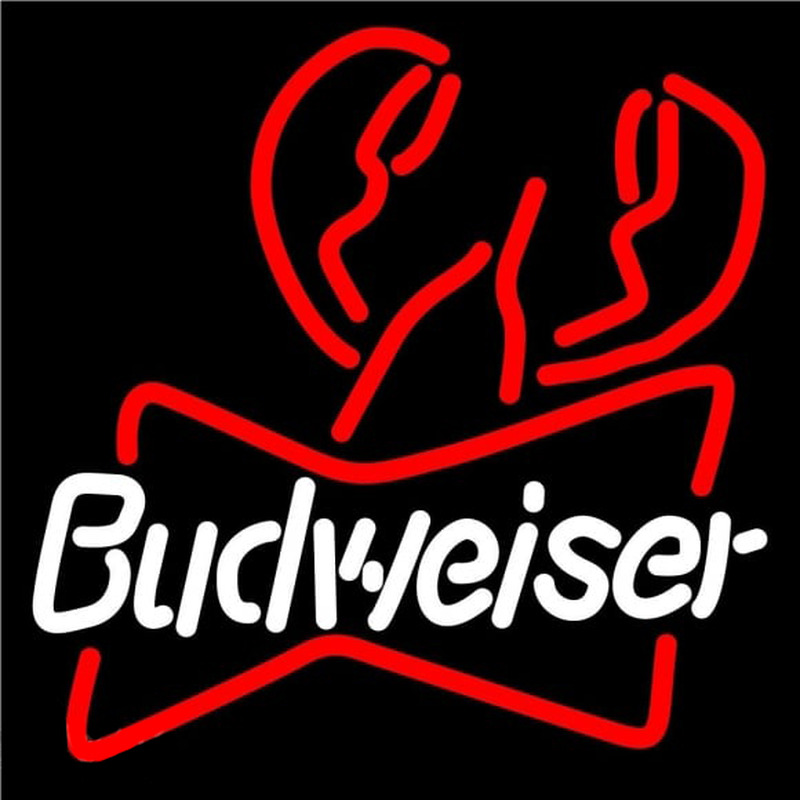 Budweiser Lobster Beer Sign Neon Skilt