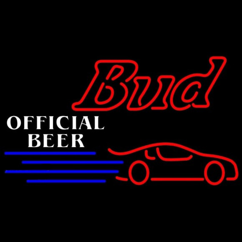 Budweiser Offical Nascar 2 Beer Sign Neon Skilt