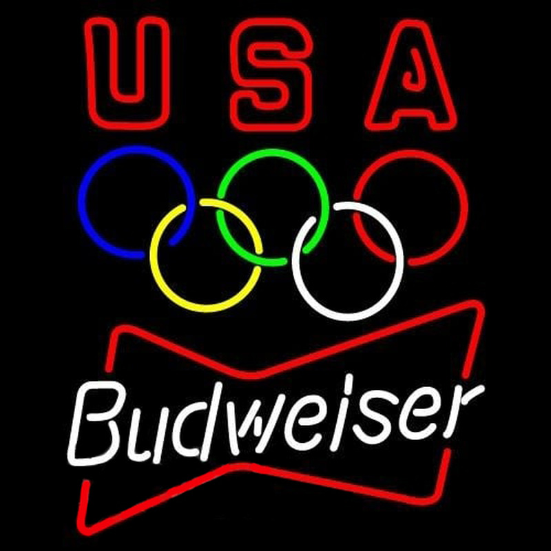 Budweiser Olympic Beer Sign Neon Skilt