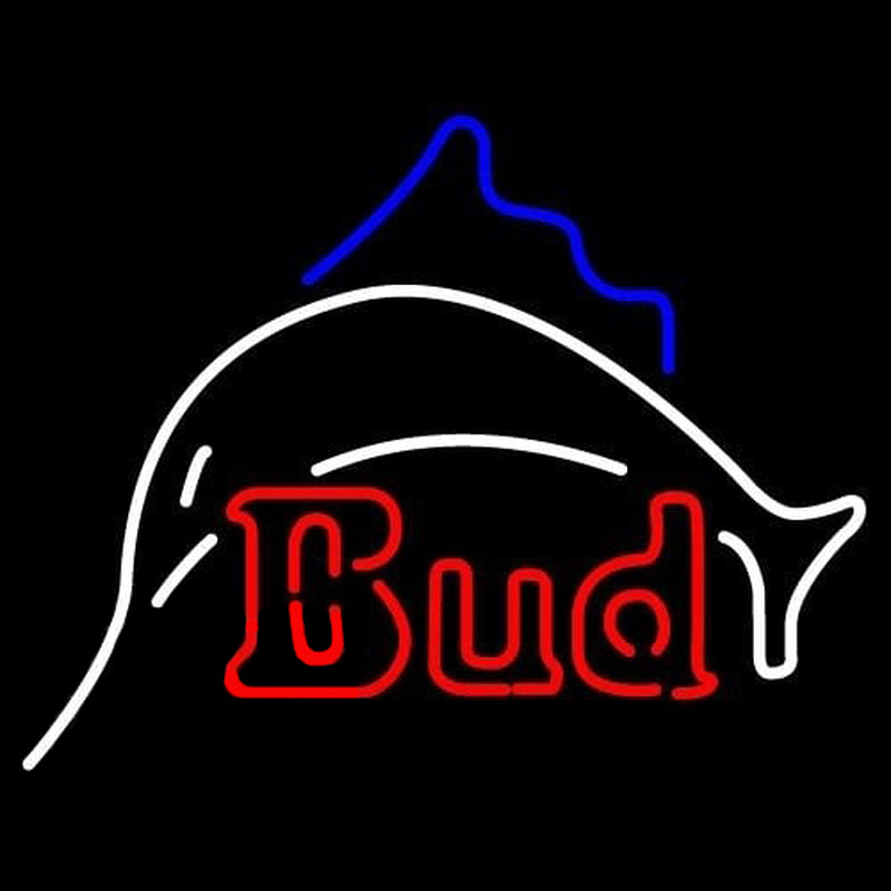 Budweiser Sailfish Beer Sign Neon Skilt