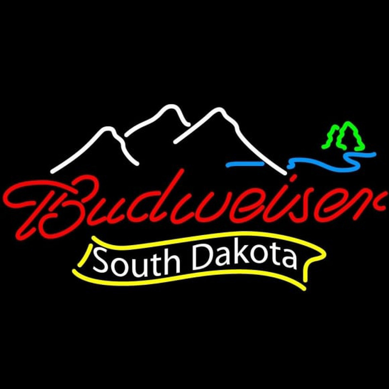 Budweiser South Dakota Beer Sign Neon Skilt