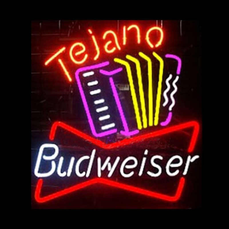 Budweiser Tejano Handcrafted Beer bar Neon Skilt