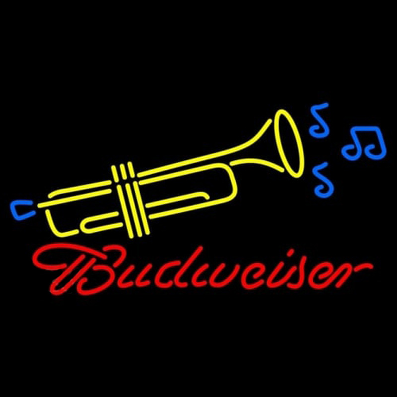 Budweiser Trumpet Neon Skilt