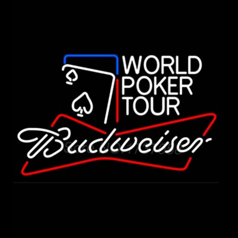 Budweiser World Poker Tour Neon Skilt