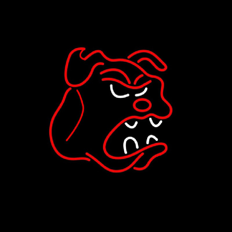 Bull Dog Logo Neon Skilt