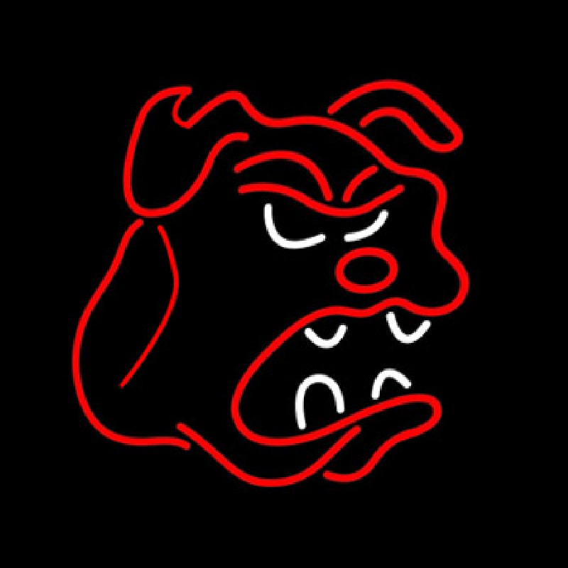 Bull Dog Logo Neon Skilt