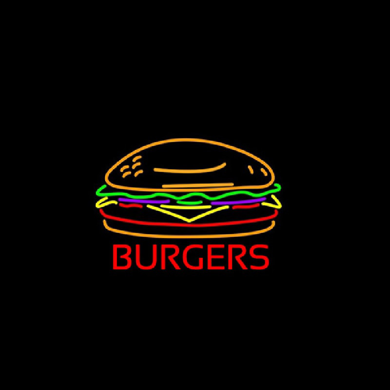 Burgers Neon Skilt