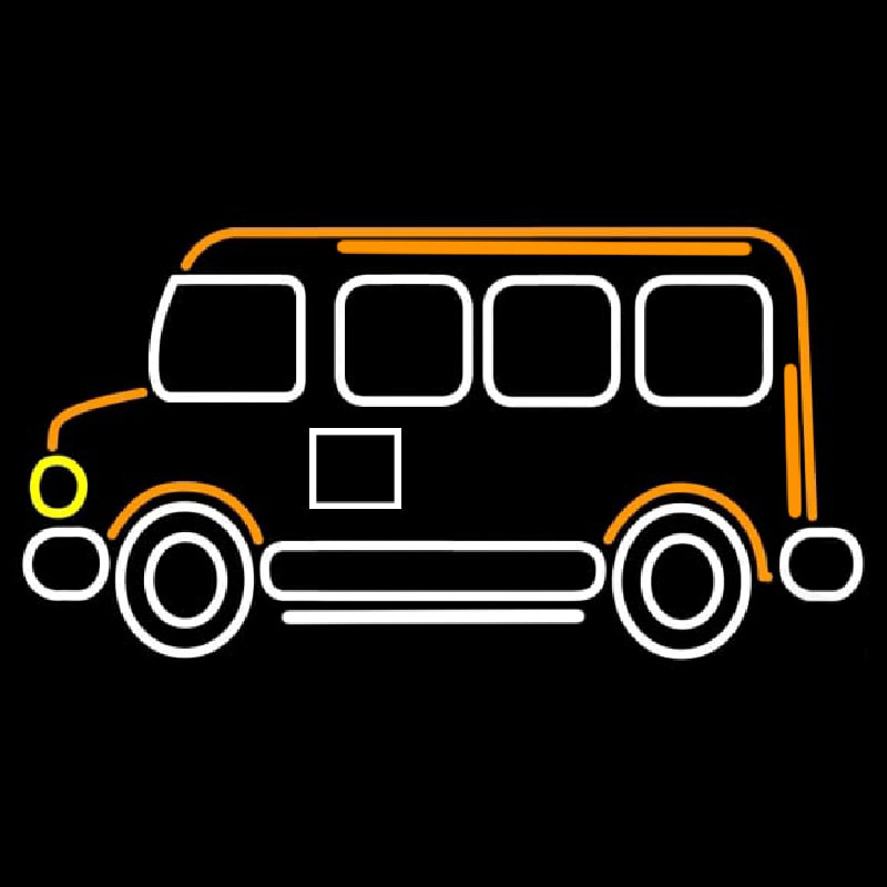Bus Icon Neon Skilt