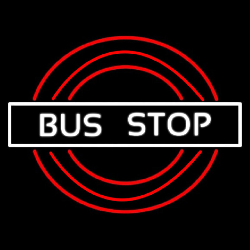 Bus Stop Border Neon Skilt