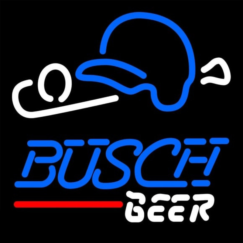 Busch Baseball Beer Sign Neon Skilt