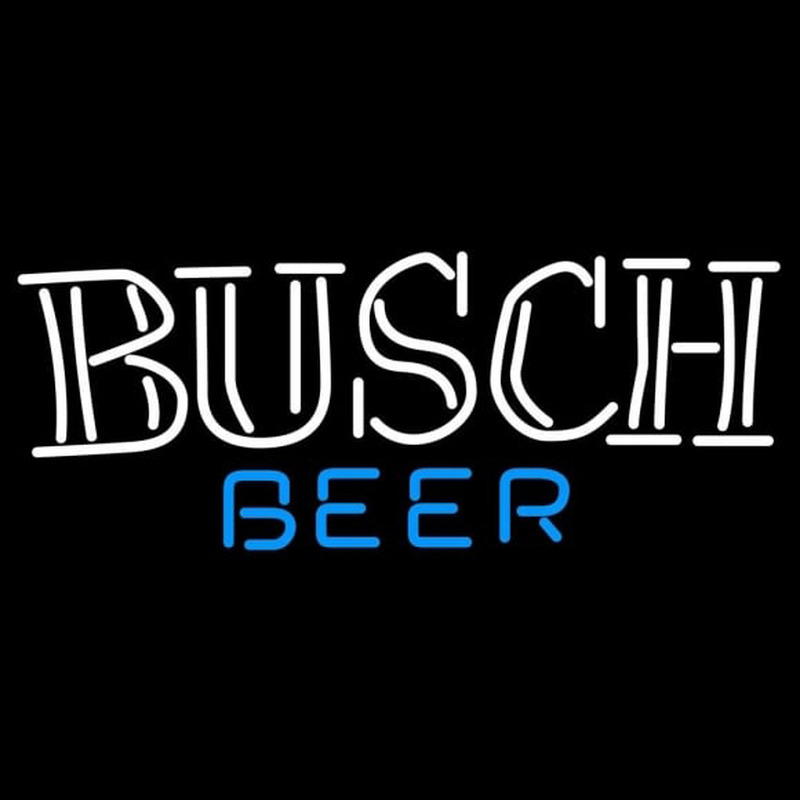 Busch Double Stroke Word Beer Sign Neon Skilt