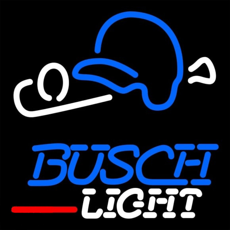 Busch Light Baseball Beer Sign Neon Skilt