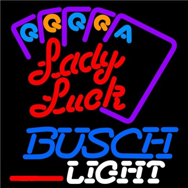 Busch Light Lady Luck Series Beer Sign Neon Skilt