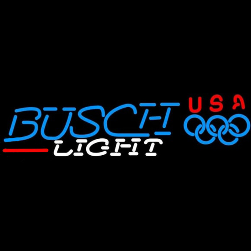 Busch Light Olympic Beer Sign Neon Skilt