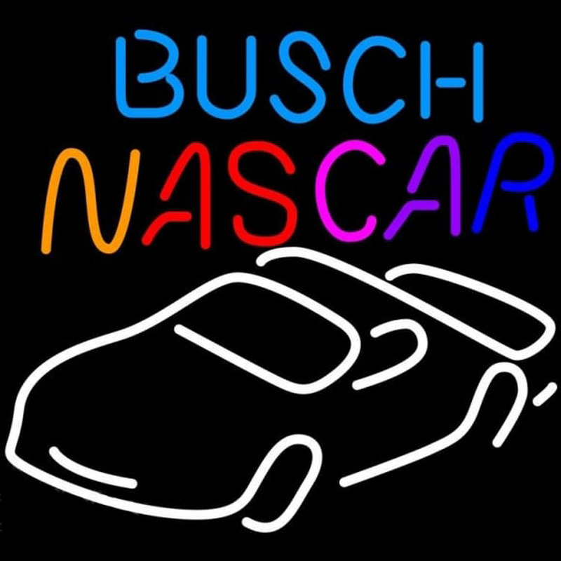 Busch Nascar Beer Sign Neon Skilt