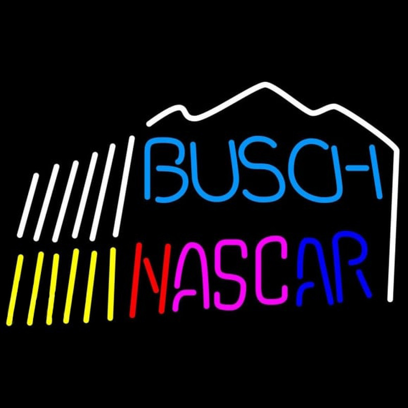 Busch Nascar mountain Beer Sign Neon Skilt