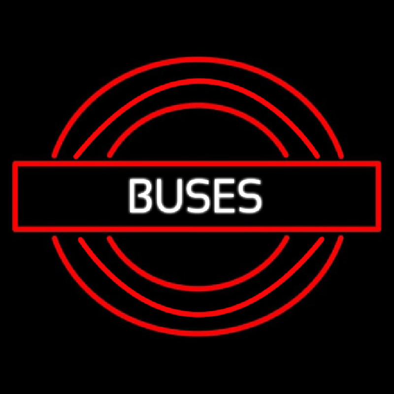 Buses Roundel Logo Neon Skilt