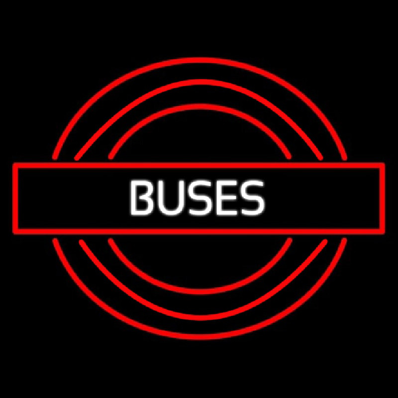 Buses Roundel Logo Neon Skilt