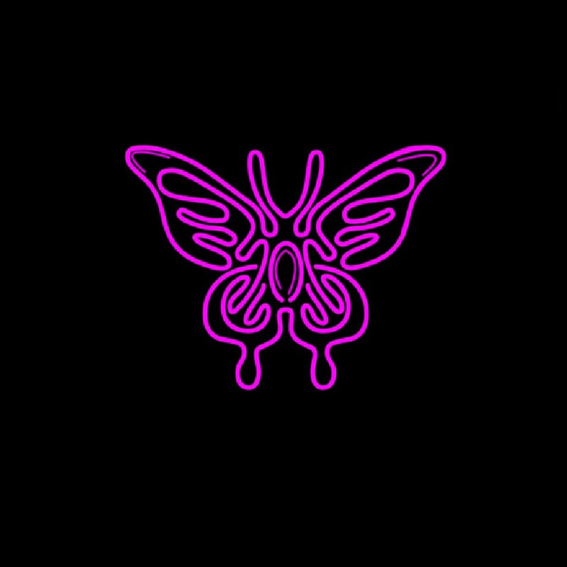 Butterfly Pink Neon Skilt