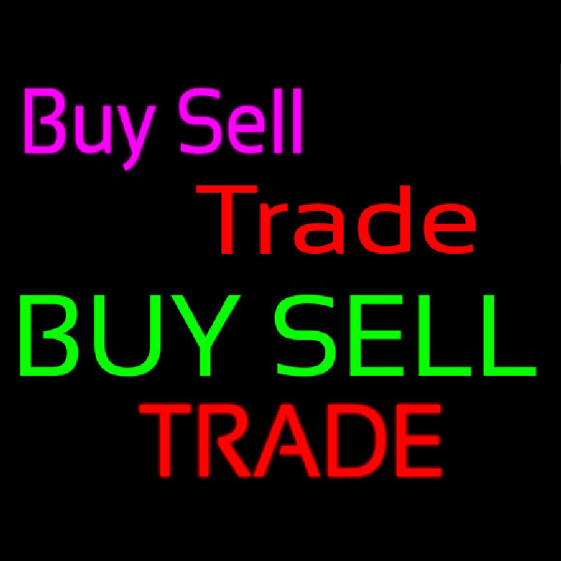 Buy Sell Trade Neon Skilt