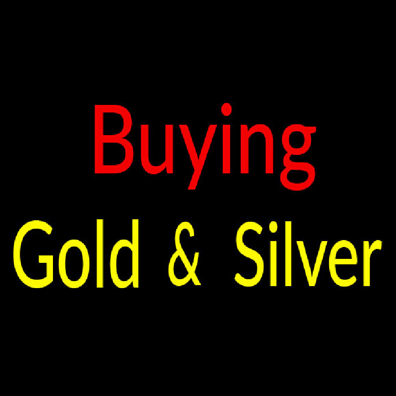 Buying Gold And Silver Block Neon Skilt