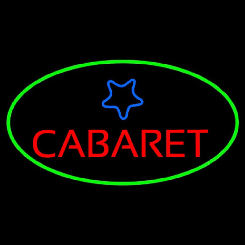 Cabaret Star Logo Neon Skilt