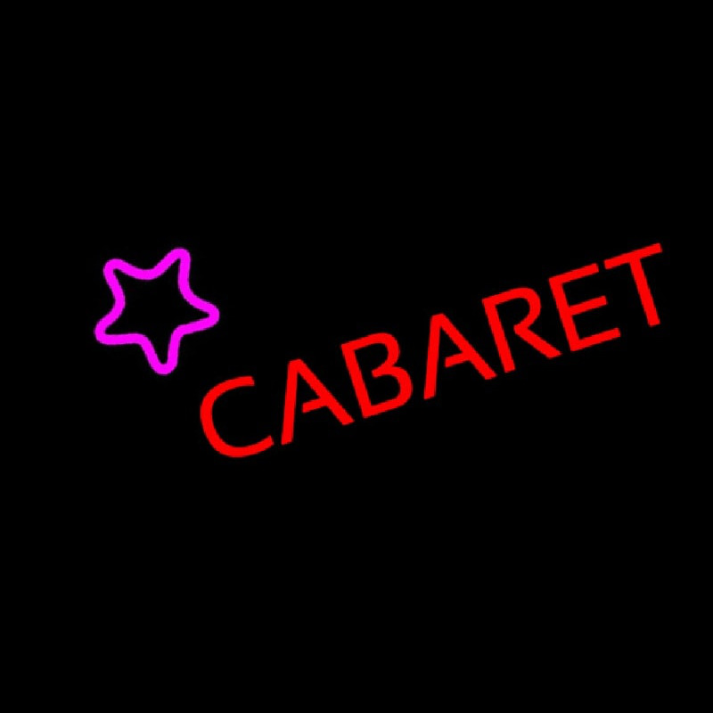 Cabaret Star Logo Neon Skilt