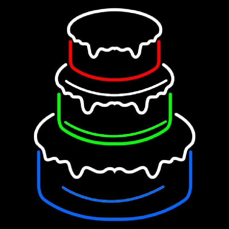 Cake Logo Neon Skilt