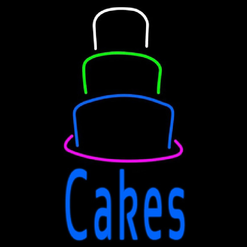 Cake With Cake Layer Neon Skilt