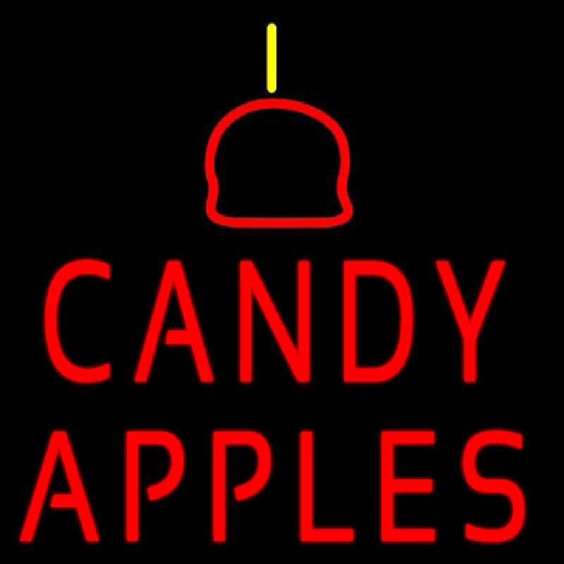 Candy Apples Neon Skilt
