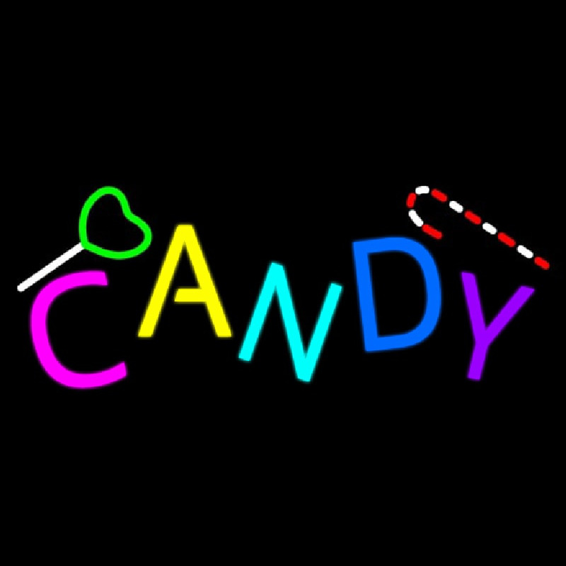 Candy Symbol Neon Skilt