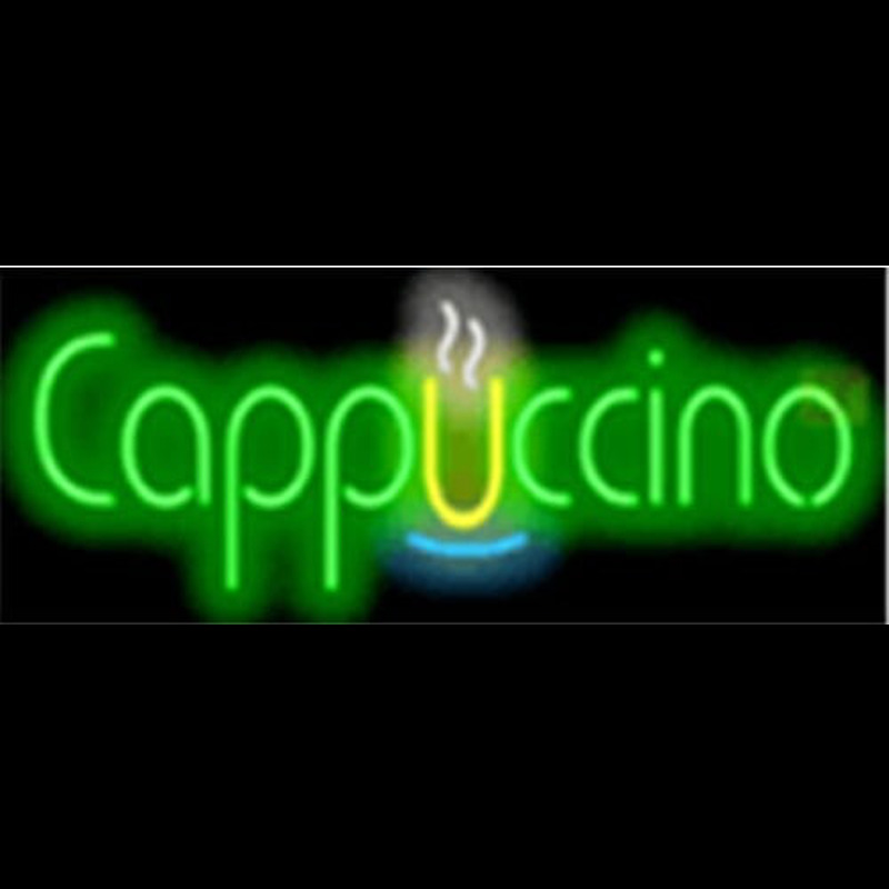 Cappuccino Cafe Neon Skilt