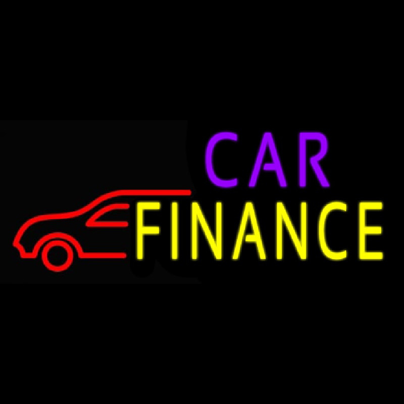 Car Finance With Car Neon Skilt