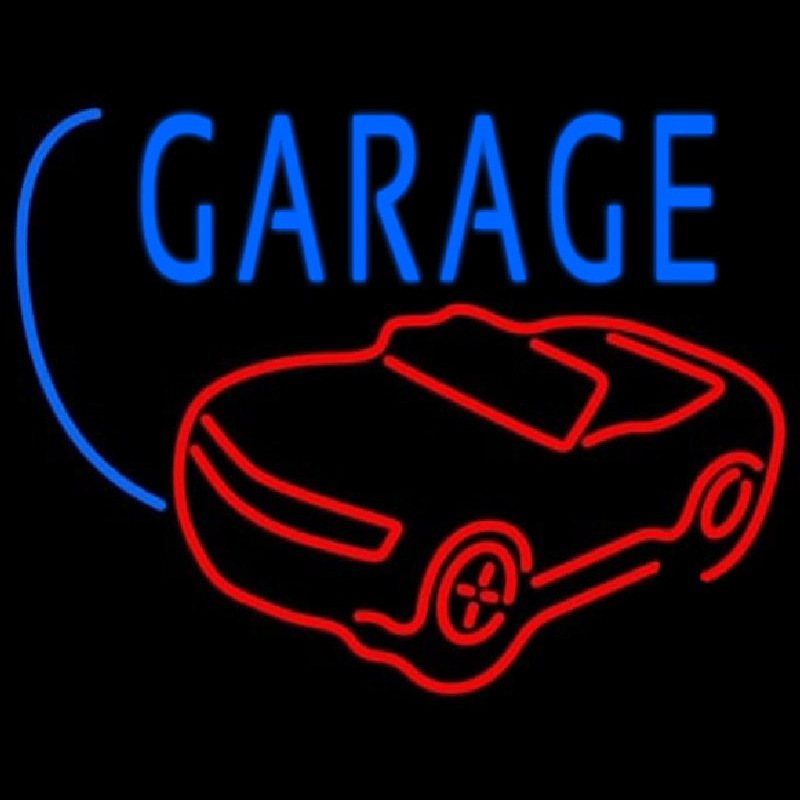 Car Logo Garage Block Neon Skilt