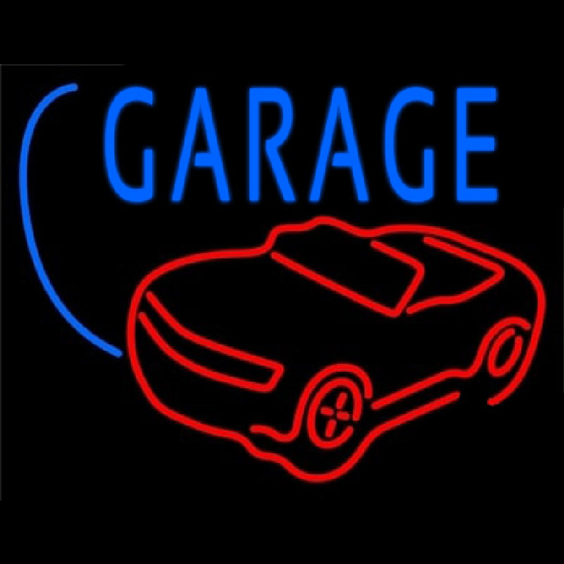 Car Logo Garage Block Neon Skilt