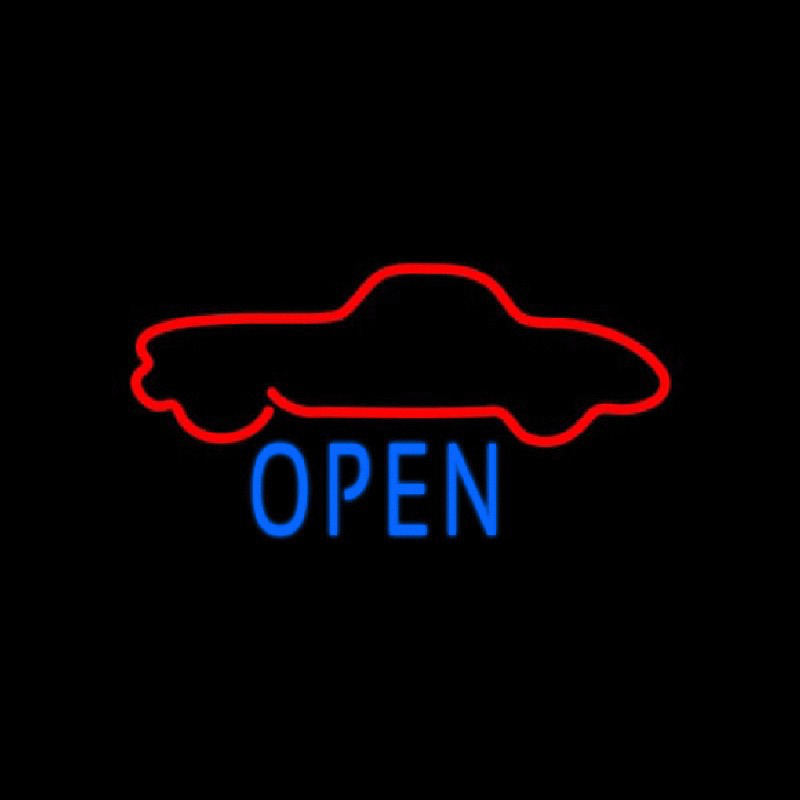 Car Logo Open Neon Skilt