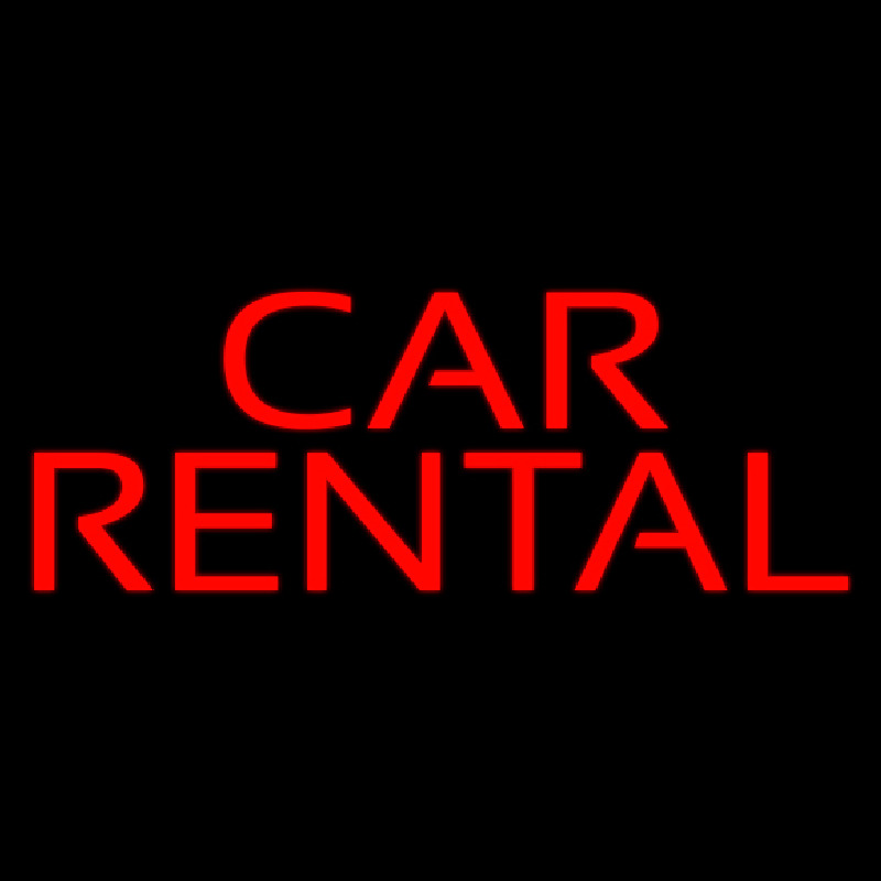 Car Rental Neon Skilt