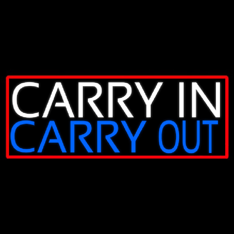 Carry In Carry Out Neon Skilt