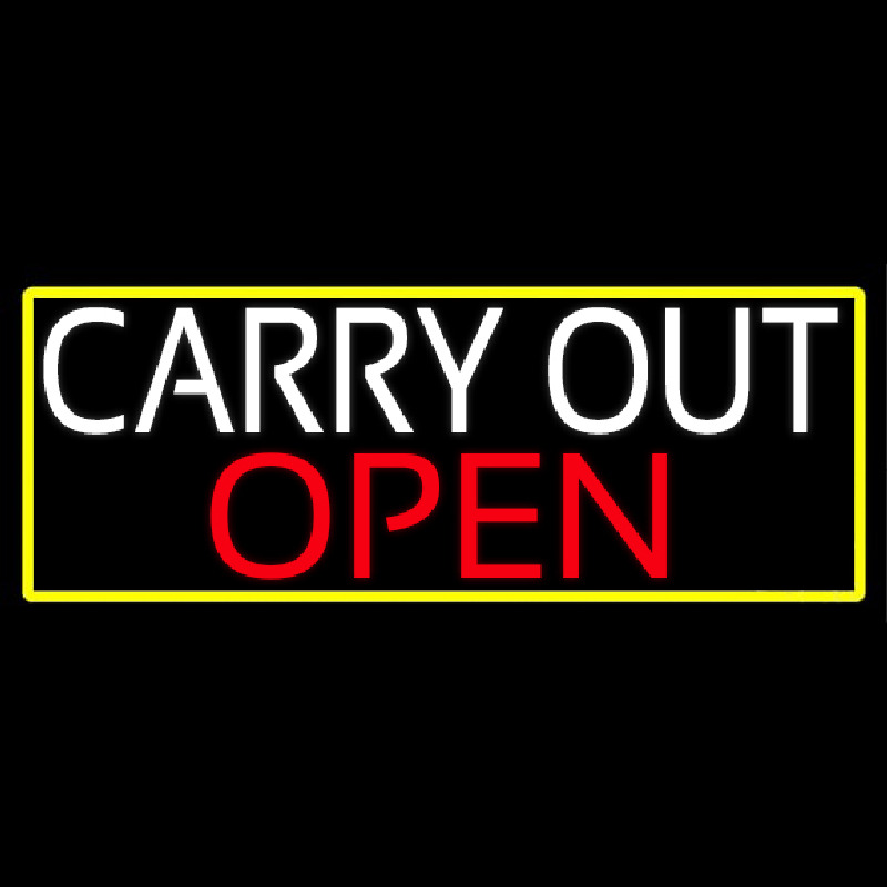 Carry Out Open Neon Skilt