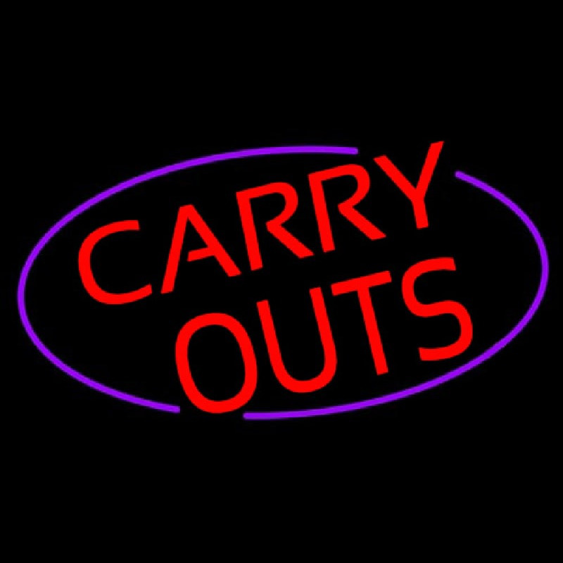 Carry Outs Neon Skilt
