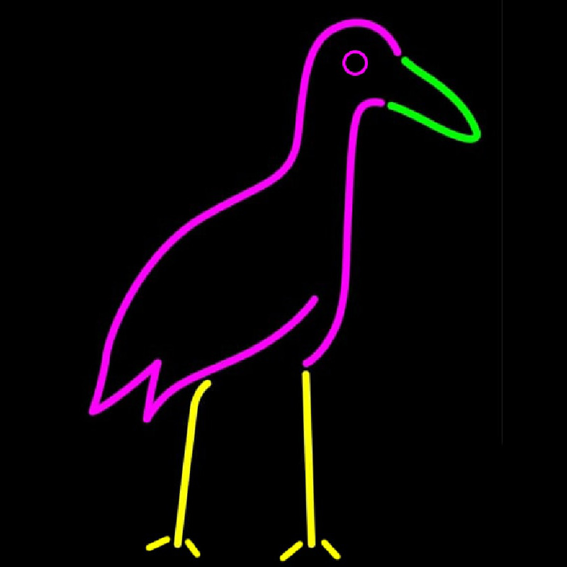 Cattle Egret Neon Skilt
