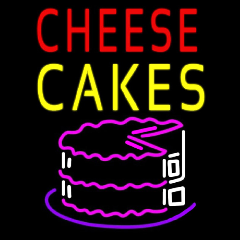 Cheese Cakes Neon Skilt