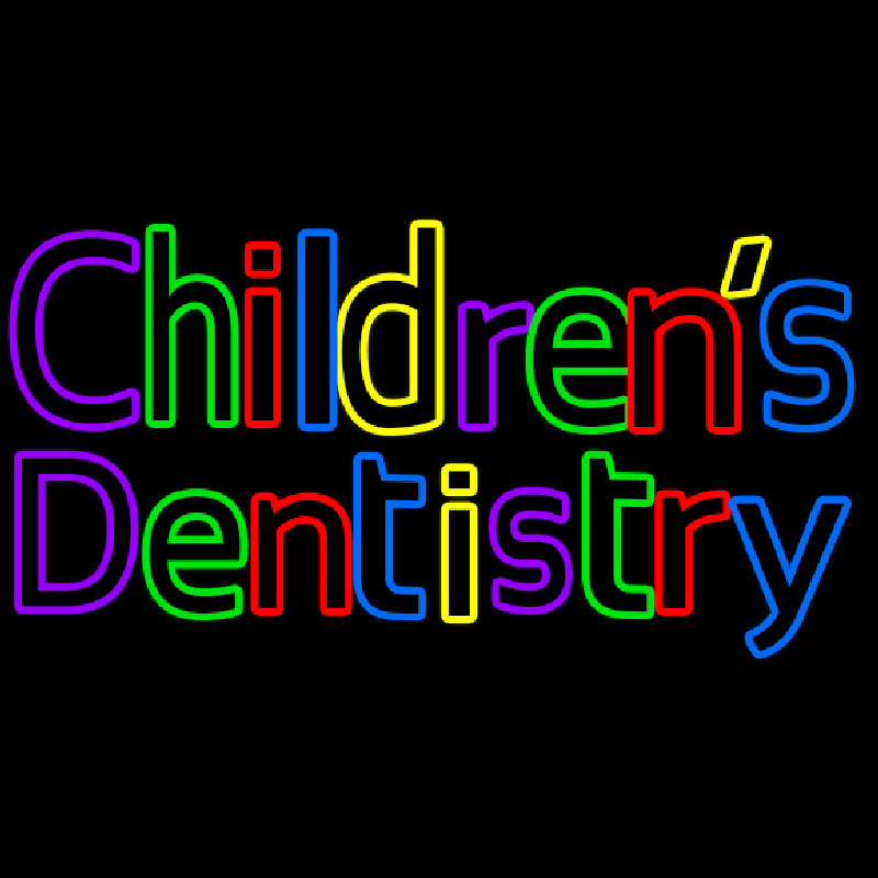 Childrens Dentistry Neon Skilt