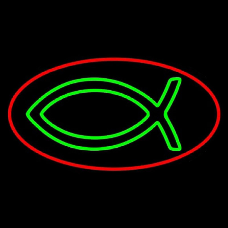 Christian With Border Neon Skilt